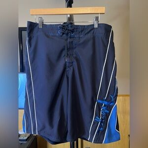Tony Hawk Mens 32 Lightweight Skate/board Shorts Black Blue
